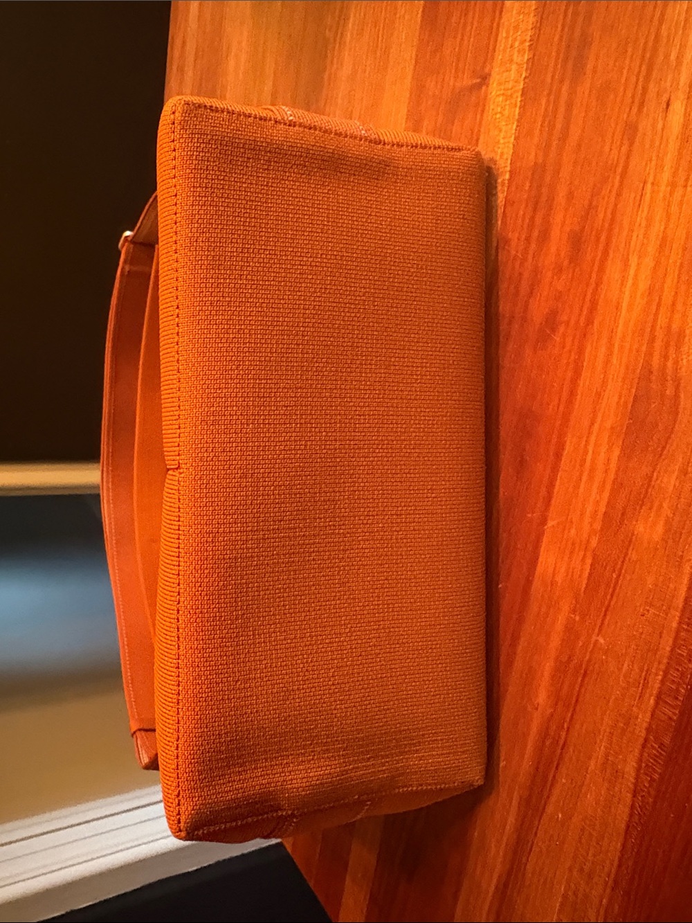 Rothy’s Mini Zip Bucket Bag, in burnt orange, like new - Picture 4 of 7